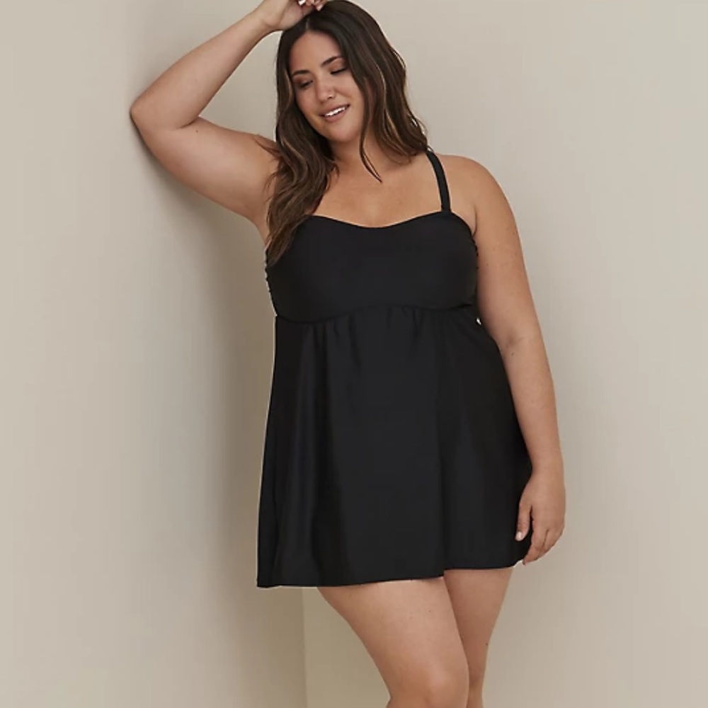 TORRID Wireless Swim Dress - Picture 1 of 7